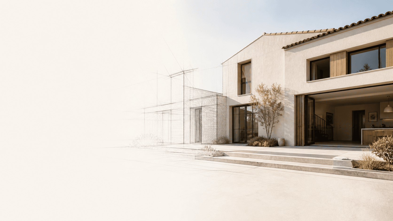 Esquisse d’un projet de transformation et d’agrandissement de maison